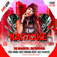 karaoke music party สี่เหลี่ยมจัตุรัส (1:1) template