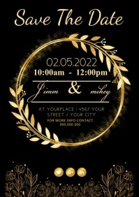 save the date A5 template